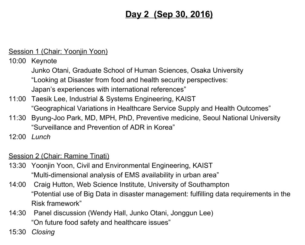 Day 2 programme
